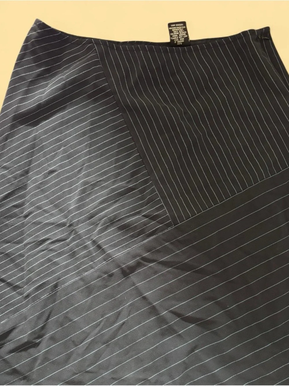 Mossimo Supply Co. Black Pinstripe A-Line Skirt
